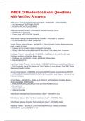 INBDE Orthodontics Exam Questions with Verified Answers