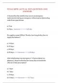 TEXAS MPJE &lpar;ACTUAL 2025&rpar; QUESTION AND ANSWERS