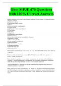 Ohio MPJE 470 Questions with 100- Correct Answers