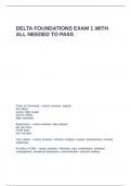 DELTA FOUNDATIONS EXAM 1 WITH ALL NEEDED TO PASS