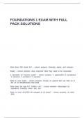 FOUNDATIONS 1 EXAM WITH FULL PACK SOLUTIONS