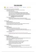 AQA GCSE History COLD WAR Grade 9 Level Notes