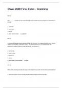 BUAL 2600 Final Exam &ndash; Gramling Questions And Correct Detailed Answers With Rationales&period;