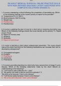 RN ADULT MEDICAL SURGICAL ONLINE PRACTICE 2019 B WITH NGN &lpar;REVISED 2025&sol;2026&rpar; LATEST QUESTIONS WITH COMPLETE SOLUTIONS GRADED A&plus;