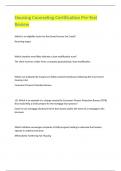 Housing Counseling Certification Pre-Test Review