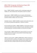 WGU C952 Computer Architecture Exam 326 Questions with Verified Answers&comma;100&percnt;CORRECT