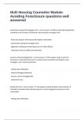HUD Housing Counselor Module- Avoiding Foreclosure questions well answered 