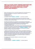 HIMT Final EXAM LATEST VERSION QUESTIONS AND  ANSWERS WITH STUDY GUIDE DETAILED AND  VERIFIED FOR GUARANTEED PASS&comma; LATEST  UPDATE 2025 GRADED A 