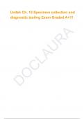Unitek Ch&period; 15 Specimen collection and diagnostic testing Exam Graded A&plus;&excl;&excl;&excl;