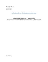 Inleiding Nederlands sociaal recht 
