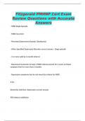 Fitzgerald PMHNP Cert Exam Review Questions with Accurate Answers