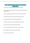CPTC QUESTIONS WITH ACCURATE ANSWERS
