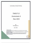 TMS3713 Assessment 4 &lpar;Comprehensive Response&rpar; Due 2025