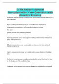 CCTN Review- General Transplantation Care Questions with Accurate Answers