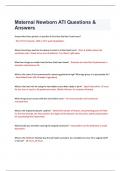 Maternal Newborn ATI Questions & Answers 2024
