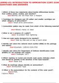 &lpar;AMMO-45&rpar; INTRODUCTION TO AMMUNITION &lpar;Cert&rpar; Exam Questions and Answers