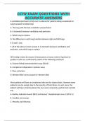 CCTN EXAM QUESTIONS WITH ACCURATE ANSWERS