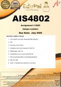 AIS4802 Assignment 3 &lpar;COMPLETE ANSWERS&rpar; 2025