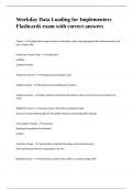 Workday Data Loading for Implementers Flashcards exam with correct answers&period;