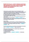 RADS 3310 Test &num;1 LATEST VERSION QUESTIONS  AND ANSWERS WITH STUDY GUIDE DETAILED AND  VERIFIED FOR GUARANTEED PASS&comma; LATEST  UPDATE 2025 GRADED A 