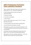 ASET Professional 175 Practice Exam Legislation Handbook Definitive Exam Guide&colon; Questions&comma; Answers & Winning Strategies
