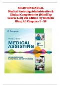 Medical Assisting&colon; Administrative & Clinical Competencies &ndash; Michelle Blesi &lpar;9th Edition&comma; MindTap Course List&rpar; &ndash; Complete Solution Manual with End-of-Chapter Answers