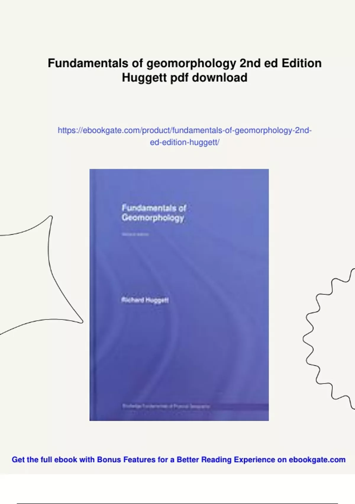 Summary Fundamentals of geomorphology 2nd ed Edition Huggett - PDF ...