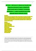 NU 333 &ndash; OB Exam 3&colon; Maternal Health and Pregnancy-Related Topics COMPLETE QUESTIONS WITH CORRECT DETAILED ANSWERS &vert;&vert; 100&percnt; GUARANTEED PASS <BRAND NEW VERSION 2025>