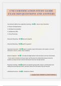 CNE CERTIFICATION STUDY GUIDE EXAM 2025 QUESTIONS AND ANSWERS