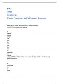 PN 3006 Midterm Exam Questions With Correct Answers