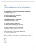 PN 3006 Exam Questions With Correct Answers&period;