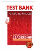 TEST BANK FOR INTRODUCTION TO LEADERSHIP CONCEPTS AND PRACTICE 5TH EDITION