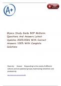 Glynco Study Guide BOP Midterm Questions And Answers Latest Updates 2025&sol;2026 With Correct Answers 100&percnt; With Complete Solutions