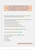 DCF&colon; CHILD GROWTH AND DEVELOPMENT CGAD EXAM 2025 QUESTIONS AND ANSWERS
