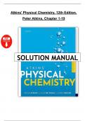 Solutions Manual &ndash; Atkins' Physical Chemistry&comma; 12th Edition by Atkins &vert; All 19 Chapters Covered