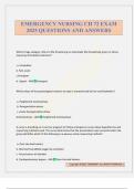 EMERGENCY NURSING CH 72 EXAM 2025 QUESTIONS AND ANSWERS