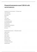 Financial statements exam COB 241 with correct answers&period;