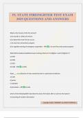 FL STATE FIREFIGHTER TEST EXAM 2025 QUESTIONS AND ANSWERS