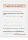 FLORIDA FIRE STATE EXAM 2025 QUESTIONS AND ANSWERS
