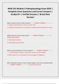 BIOD 331 Module 2 Pathophysiology Exam 2025 &vert; Complete Exam Questions and Correct Answers &vert; Graded A&plus; &vert; Verified Answers &vert; Brand New Version&excl;