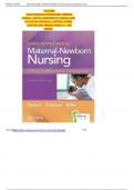 TEST BANK  DAVIS ADVANTAGE FOR MATERNAL-NEWBORN NURSING- CRITICAL COMPONENTS OF NURSING CARE 4TH EDITION DURHAM ALL CHAPTERS COVERED  QUESTIONS AND ANSWERS GRADED A&plus; 100&percnt; VERIFIED&period;