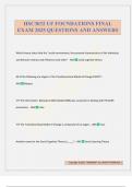 HSC3032 UF FOUNDATIONS FINAL EXAM 2025 QUESTIONS AND ANSWERS