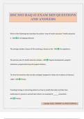 HSC3032 RAQ &num;2 EXAM 2025 QUESTIONS AND ANSWERS