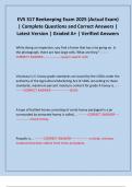 EVS 317 Beekeeping Exam 2025 &lpar;Actual Exam&rpar; &vert; Complete Questions and Correct Answers &vert; Latest Version &vert; Graded A&plus; &vert; Verified Answers