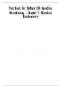 Test Bank For Biology 206 OpenStax Microbiology - Chapter 7&colon; Microbial Biochemistry