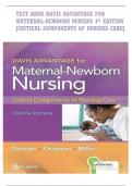 TEST BANK FOR MATERNAL-NEWBORN NURSING&colon; THE CRITICAL COMPONENTS OF NURSING CARE 4TH EDITION BY DURHAM &sol;ALL CHAPTERS 1-19