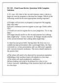 NU 335 - Final Exam Review Questions With Complete Solutions