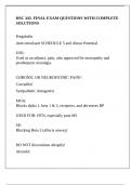 HSC 343- FINAL EXAM QUESTIONS WITH COMPLETE SOLUTIONS