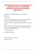 ATI Capstone Proctored Comprehensive Assessment Form A and B 2025 Questions and Answers Graded A&plus;