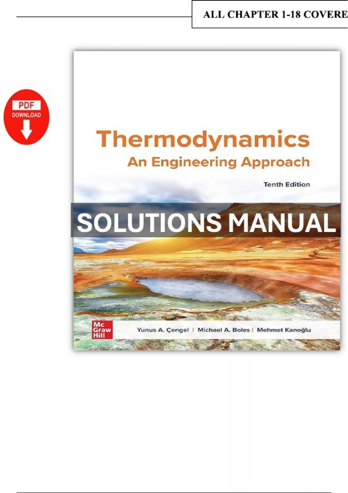 Solution Manual for Thermodynamics: An Engineering Approach 10th ...